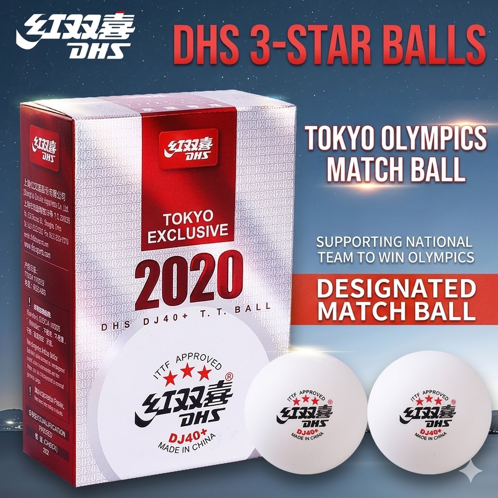Table Tennis Ball - 6pcs Original DHS WTT Ping Pong