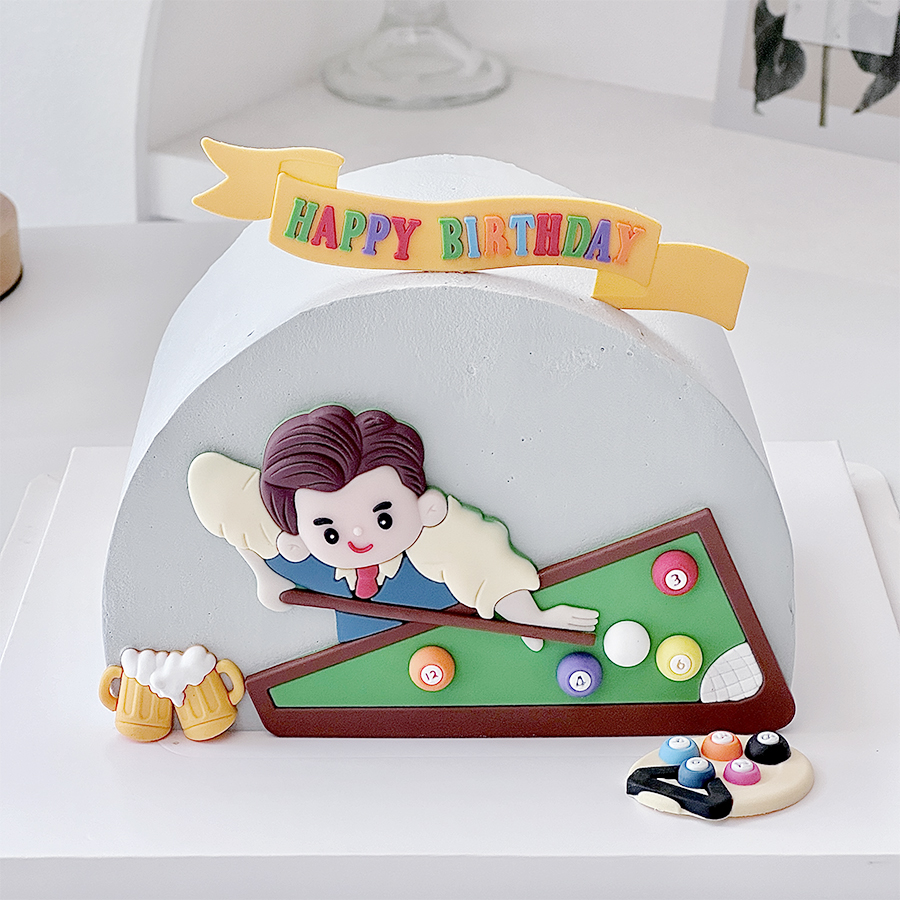 Billiard Cake Birthday Decorat - Table Tennis Market ulasan dan harga