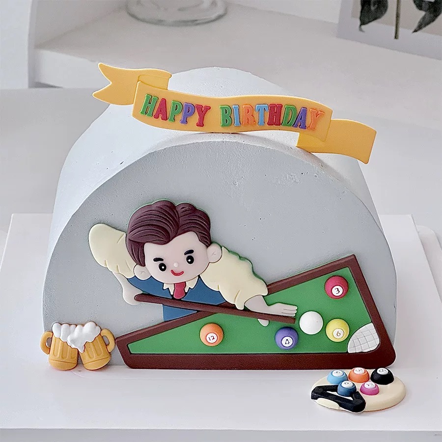 Billiard Cake Birthday Decorat - Table Tennis Market ulasan dan harga