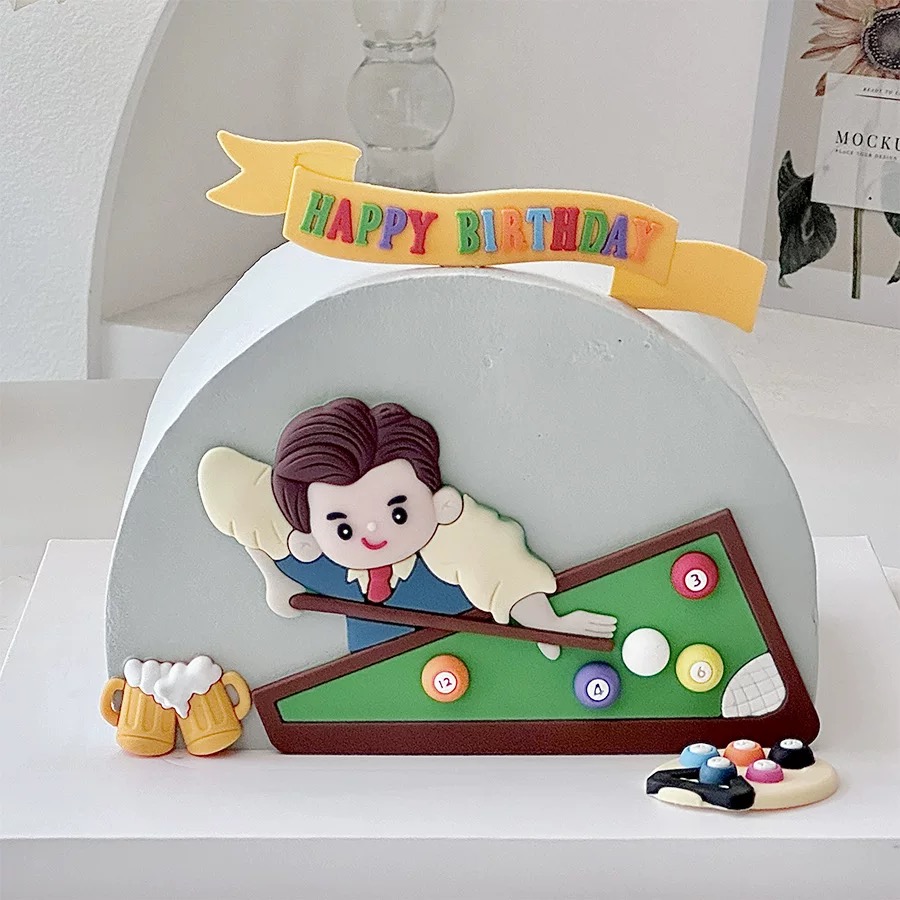 Billiard Cake Birthday Decorat - Table Tennis Market ulasan dan harga