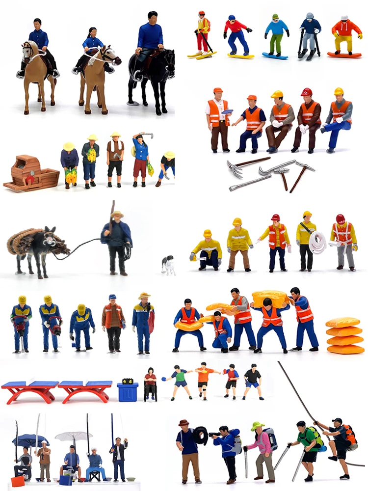 HO 1:87 Painted Figures HO Sca - Table Tennis Market ulasan dan harga